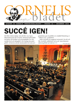Cornelisbladet nr 4, 2011