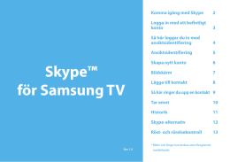 Skype™ för Samsung TV