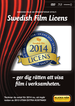 Priser – Swedish Film Licens