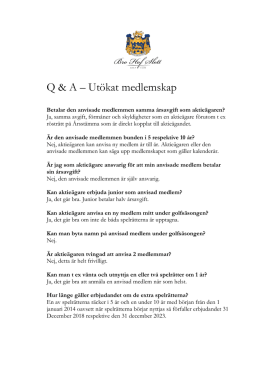 Q & A… (pdf) - Bro Hof Slott