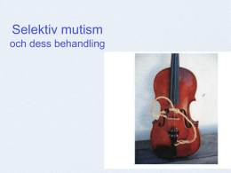 Selektiv mutism och dess behandling