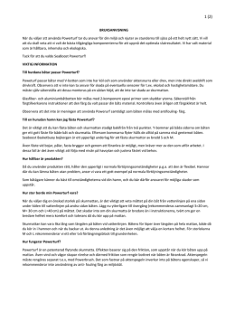 BRUKSANVISNING N&auml;r du v&auml;ljer att anv&auml;nda Powerturf