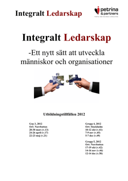 Integralt Ledarskap - Petrina & Partners