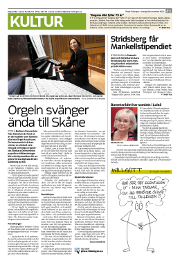 Orgeln svänger ända till Skåne