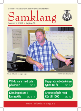 Samklang_nr4 - Svenska Arbetarsångarförbundet