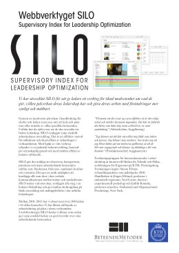 Webbverktyget SILO