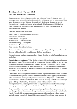 Politisk debatt 10:e maj 2014