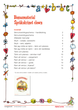 Bonusmaterial Språkskrinet clown