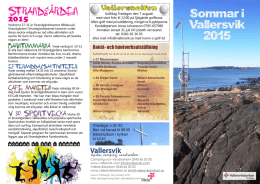 Sommarprogram Vallersvik 2015