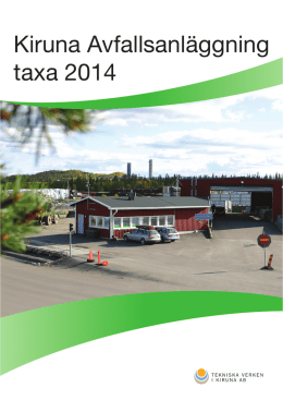 Kiruna Avfallsanläggning taxa 2014