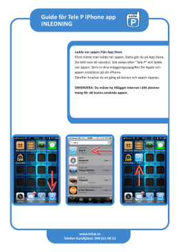 Guide för Tele P iPhone app