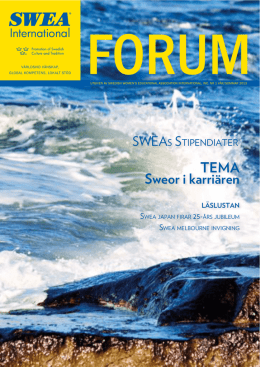 SWEA Forum 1/2013 - SWEA-land