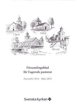 Församlingsblad - Svenska kyrkan i Fagereds pastorat