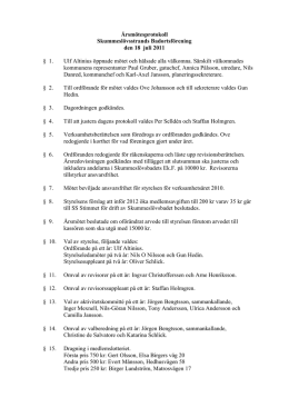 protokoll årsmöte 18 juli 2011