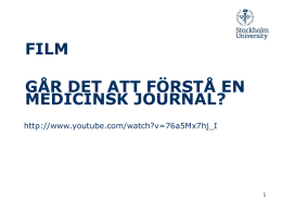 F&ouml;rst&aring;r patienten journalen?