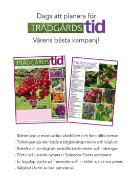 Läs Infoblad TrädgårdsTid 2015