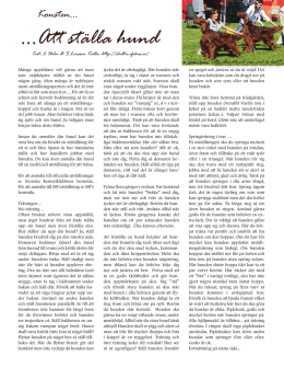 ...Att st&auml;lla hund