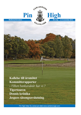 November - Carlskrona Golfklubb