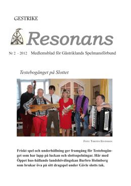 Resonans - Gästriklands Spelmansförbund