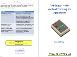 APPlicator – för kontaktstyrning av iApparater