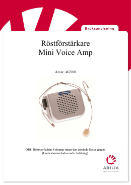 Röstförstärkare Mini Voice Amp består av