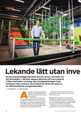 Lekande l&auml;tt utan inve stering