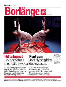 Joel nyberg blev dopingtestad Hitta lugnet