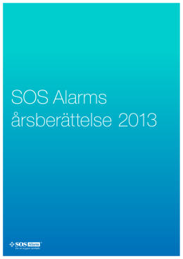 SOS Alarms årsberättelse 2013