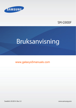 Inställningar - Samsung Galaxy S5 Manual