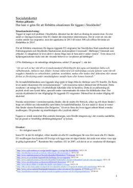 Socialutskottets centrala motion 2014 (414 kB, pdf)