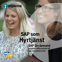 Broschyr SAP On demand