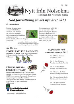 Nolsoknabladet 1 2013
