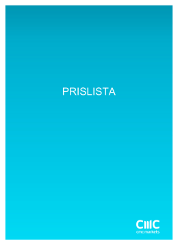 PRISLISTA - CMC Markets