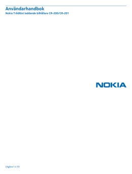 Nokia Trådlöst laddande bilhållare CR-200/CR-201