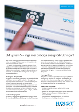 EM System 5 – inga mer onödiga energiförbrukningar!