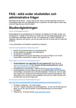 FAQ.pdf - Industriell ekonomi, Linköping
