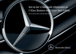 Just nu har vi bländande erbjudanden på C-Klass - Mercedes-Benz
