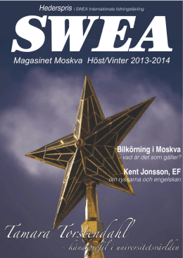 SWEA Moskvas magasin från Höst/Vinter 2013/2014, sidor 8-10.