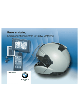 Bruksanvisning Kommunikationssystem för BMW