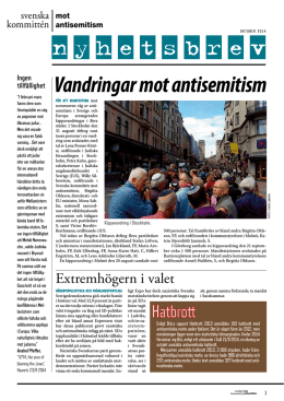 nyhetsbrev - Svenska kommittén mot antisemitism