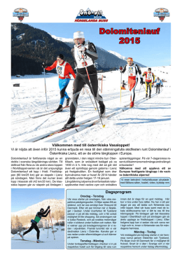 "Dolomitenlauf 2015" som pdf - Färgelanda Buss/Snö