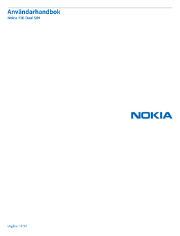 Nokia 130 Dual SIM Användarhandbok