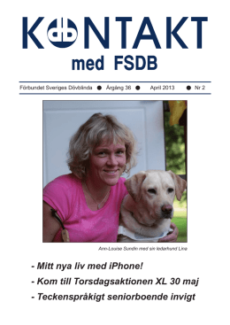 Mitt nya liv med iPhone! - Föreningen Sveriges Dövblinda