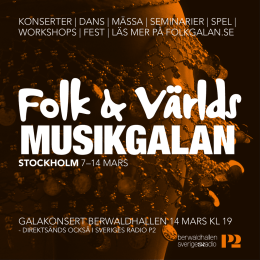 Programbok 2015 - Folk & Världsmusikgalan