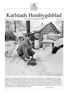 Nr 1 2011 - Karlstads Hembygdsförening