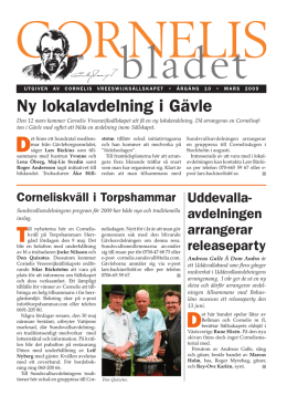 Cornelisbladet nr 1, 2009