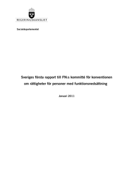 Sveriges första rapport till FN:s kommitté för konventionen om