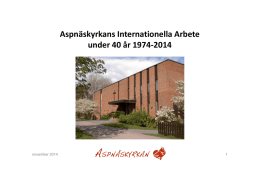Aspnäs Internationalla Arbete Seminarium 141122