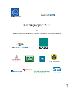 Reliningrapport 2011