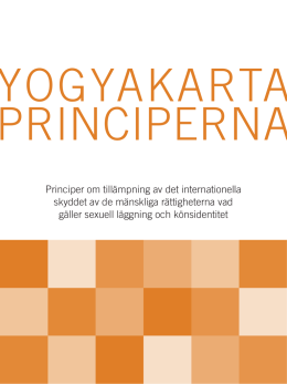 Yogyakartaprinciperna - Mänskliga rättigheter